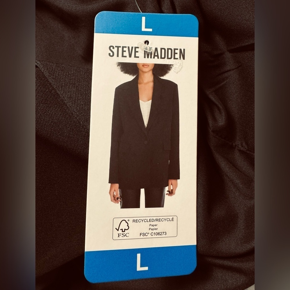 Steve Madden Relaxed Fit Blazer Jacket - Picture 6 of 7